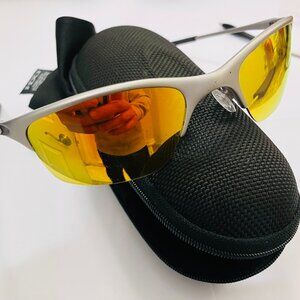 Vintage 2000's Oakley Half Wire XL Sunglasses in Fire Iridium  - Discontinued